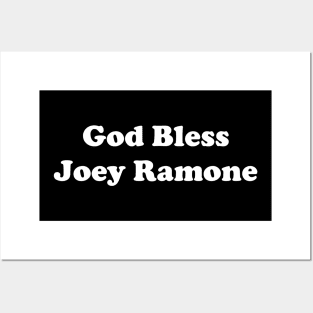 God Bless Joey Ramone (B&W) Posters and Art